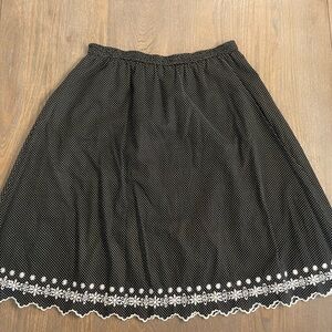 Sag Harbor Black and White A-Line Skirt
